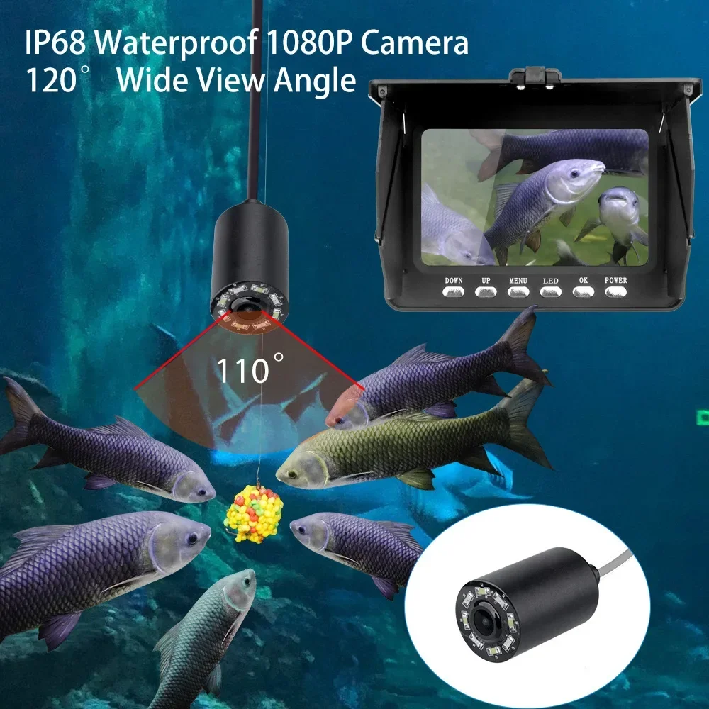 어군탐지기 5.0 인치 LCD 디스플레이 수중 낚시 카 - Underwater Fishing Camera 리뷰 및 가격