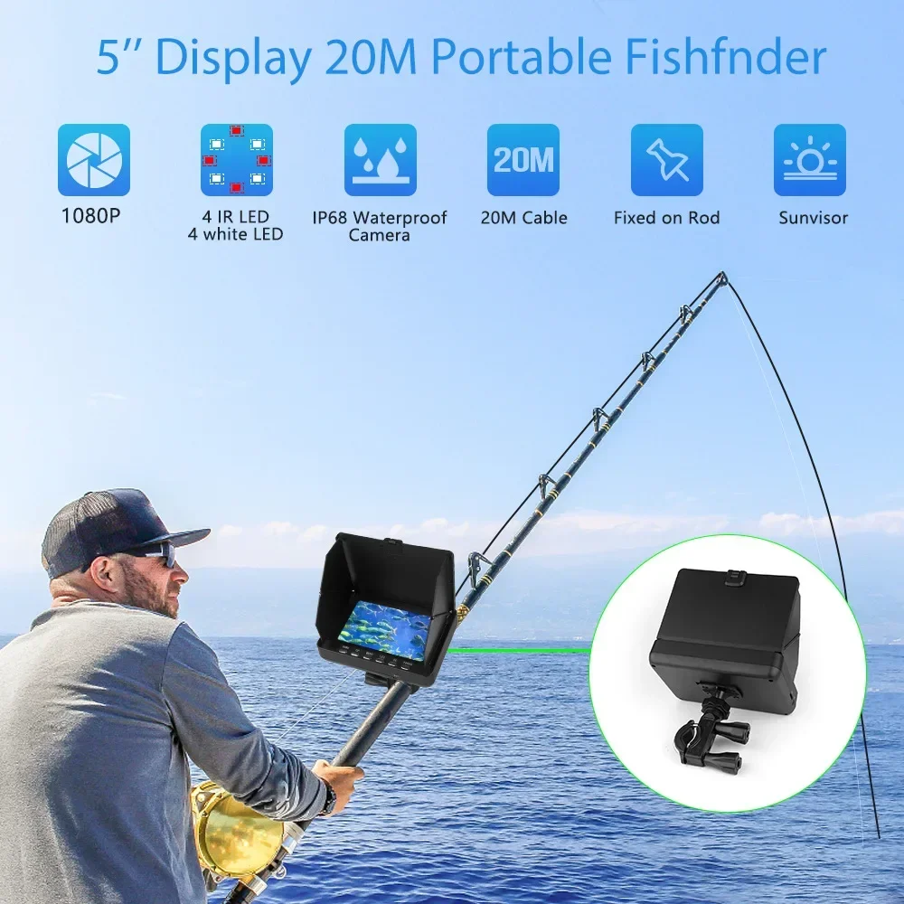 어군탐지기 5.0 인치 LCD 디스플레이 수중 낚시 카 - Underwater Fishing Camera 리뷰 및 가격