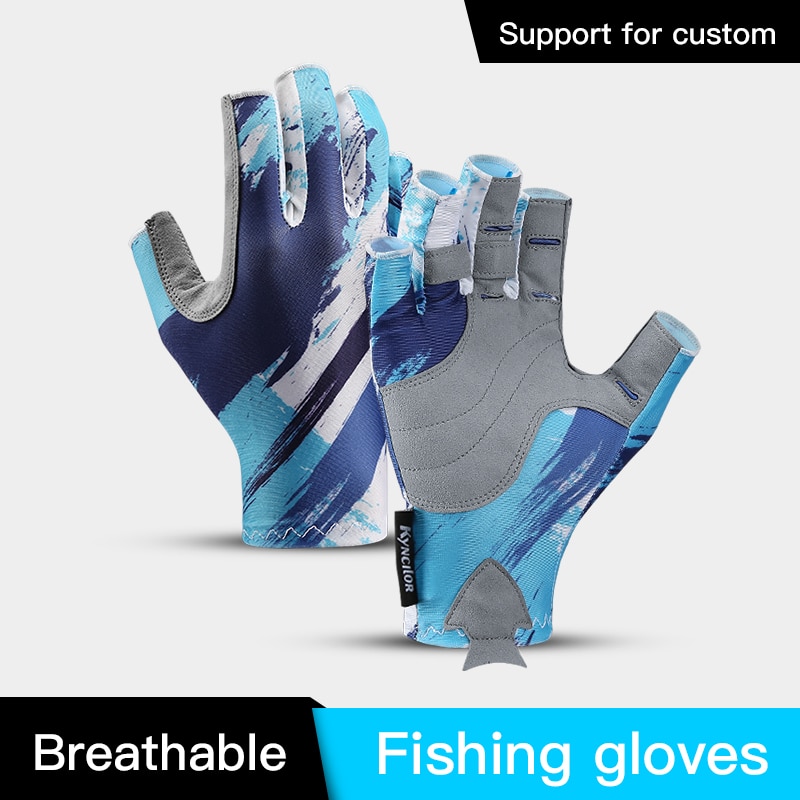 남녀공용 반 손가락 낚시 장갑, 미끄럼 방지 UV 보호 - Fishing Equipment In China 리뷰 및 가격