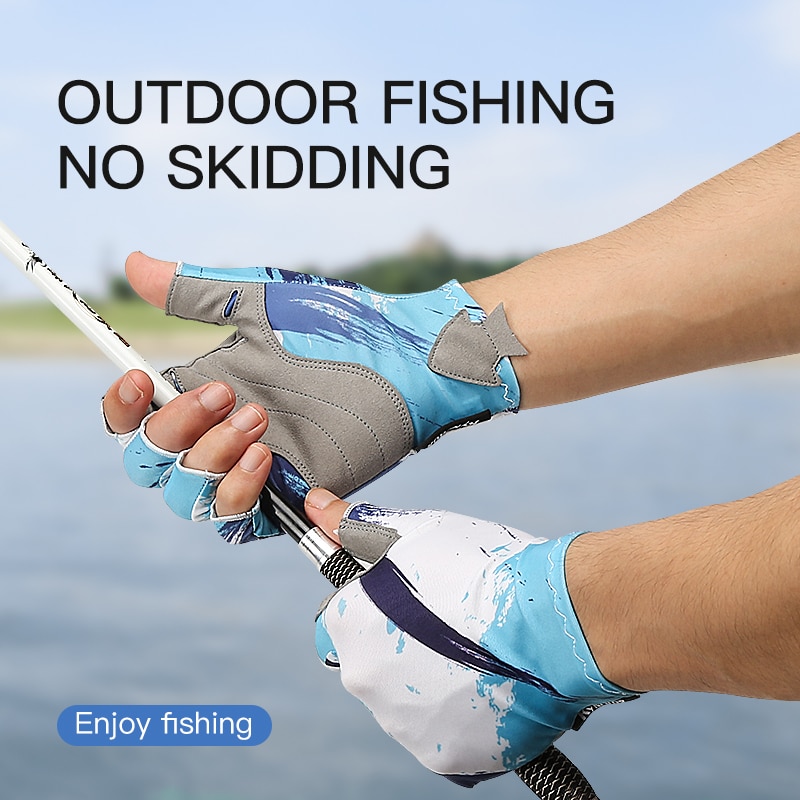 남녀공용 반 손가락 낚시 장갑, 미끄럼 방지 UV 보호 - Fishing Equipment In China 리뷰 및 가격
