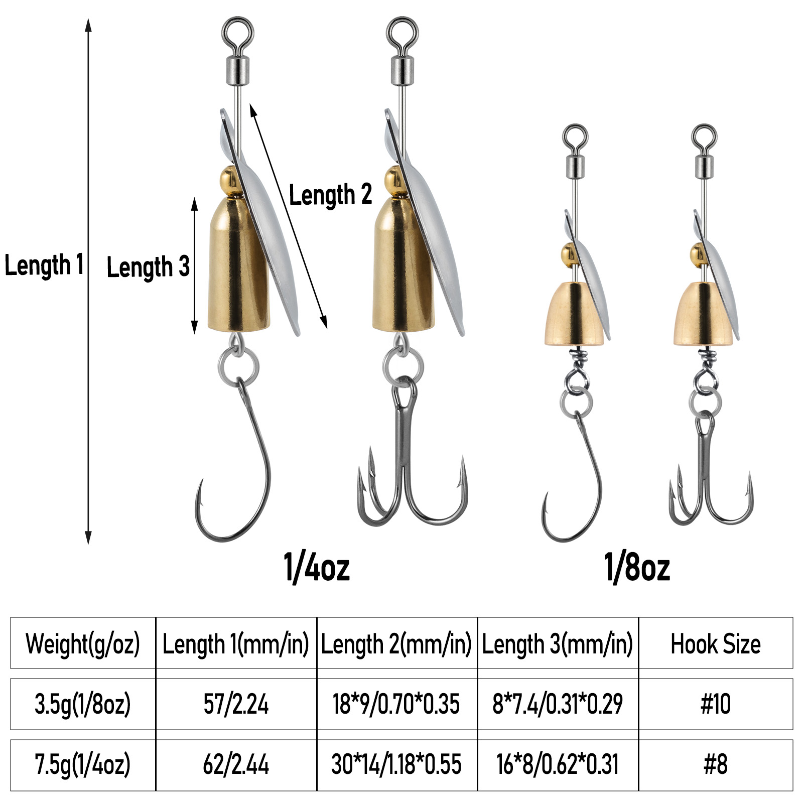 3pcs 낚시 인라인 스피너 송어 스피너 3.5g 7. - Fishing Equipment Deals 리뷰 및 가격