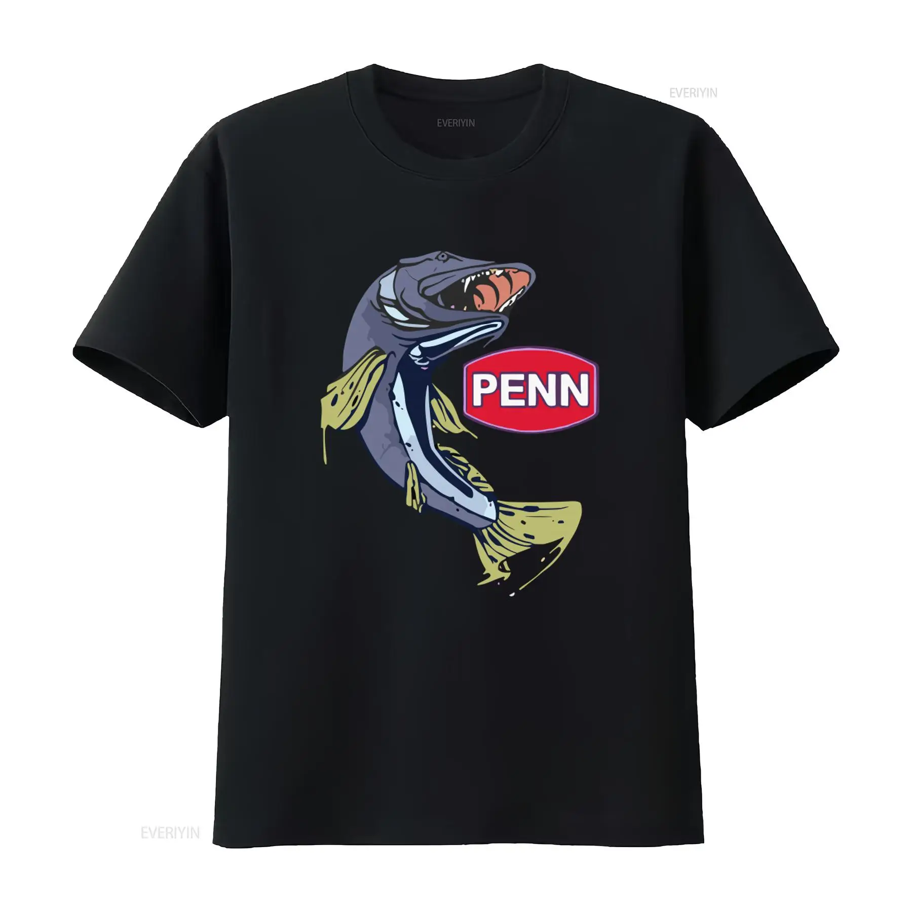 PENN 낚시 장비 회사 로고 남성용 블랙 티셔츠 사이 - Fishing Equipment In China 리뷰 및 가격