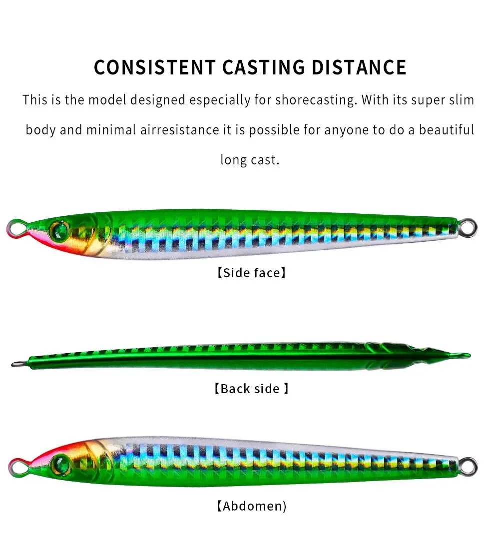 캐스트 금속 지그 낚시 미끼 5PC 60-100g 낚시 - Fishing Equipment Deals 리뷰 및 가격