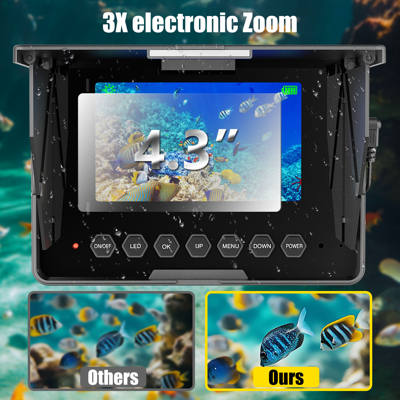 수중 낚시 카메라 - 15/30/50M 케이블 어군탐지 - Underwater Fishing Camera 리뷰 및 가격