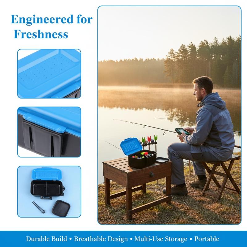휴대용 낚시 루어 박스 케이스, 생미끼, 훅, 지렁이  - Fishing Equipment Storage 리뷰 및 가격