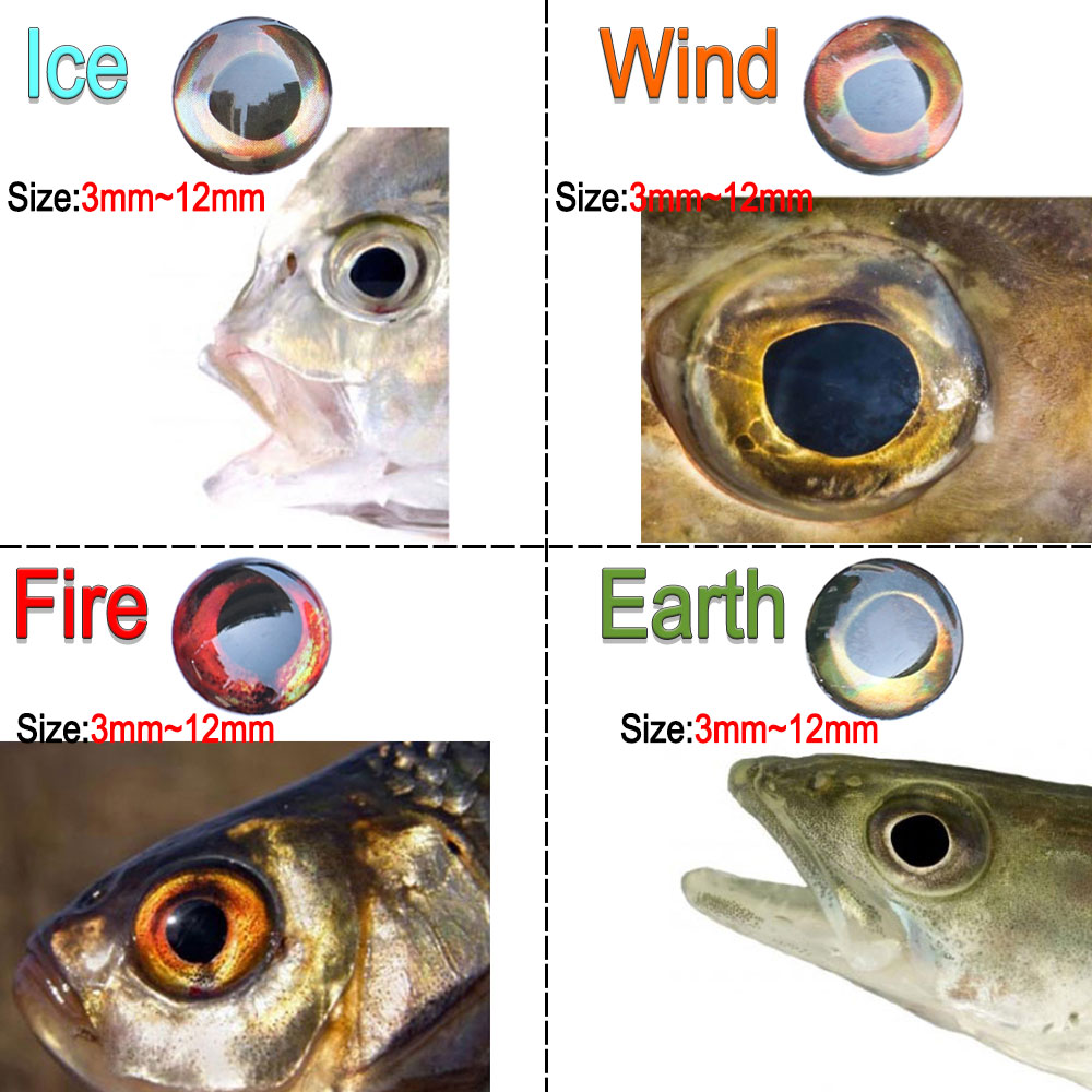 ICERIO 100PCS 홀로그램 3D 4D 물고기 눈 - Fishing Equipment Deals 리뷰 및 가격