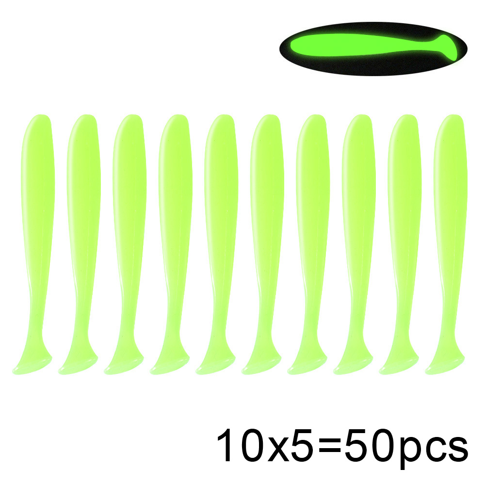 QXO 50 개/몫 Swimbait 소프트 루어 실리콘 - Fishing Equipment Deals 리뷰 및 가격