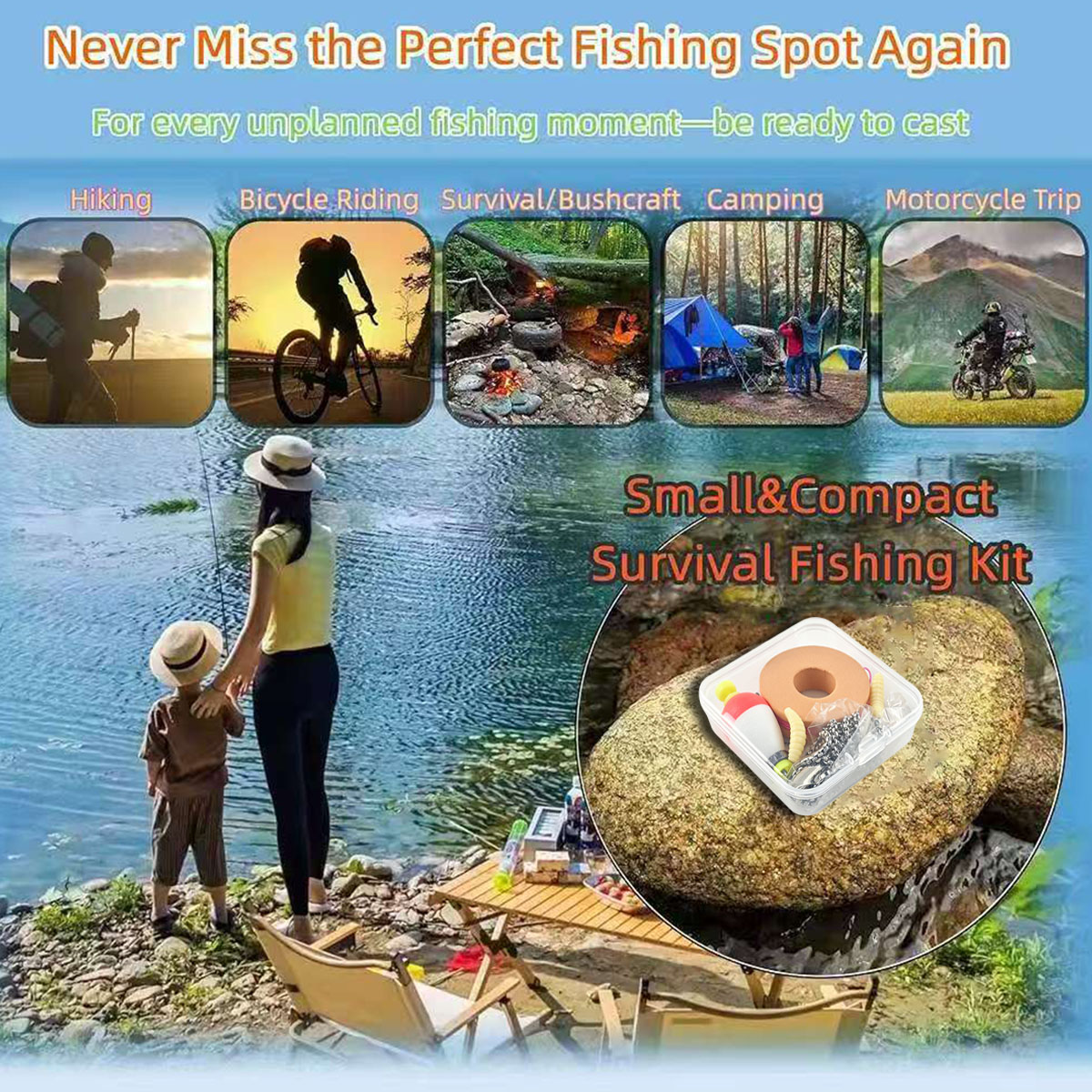 휴대용 비상 낚시 장비 세트, 휴대용 야외 비상 낚시  - Fishing Equipment Storage 리뷰 및 가격