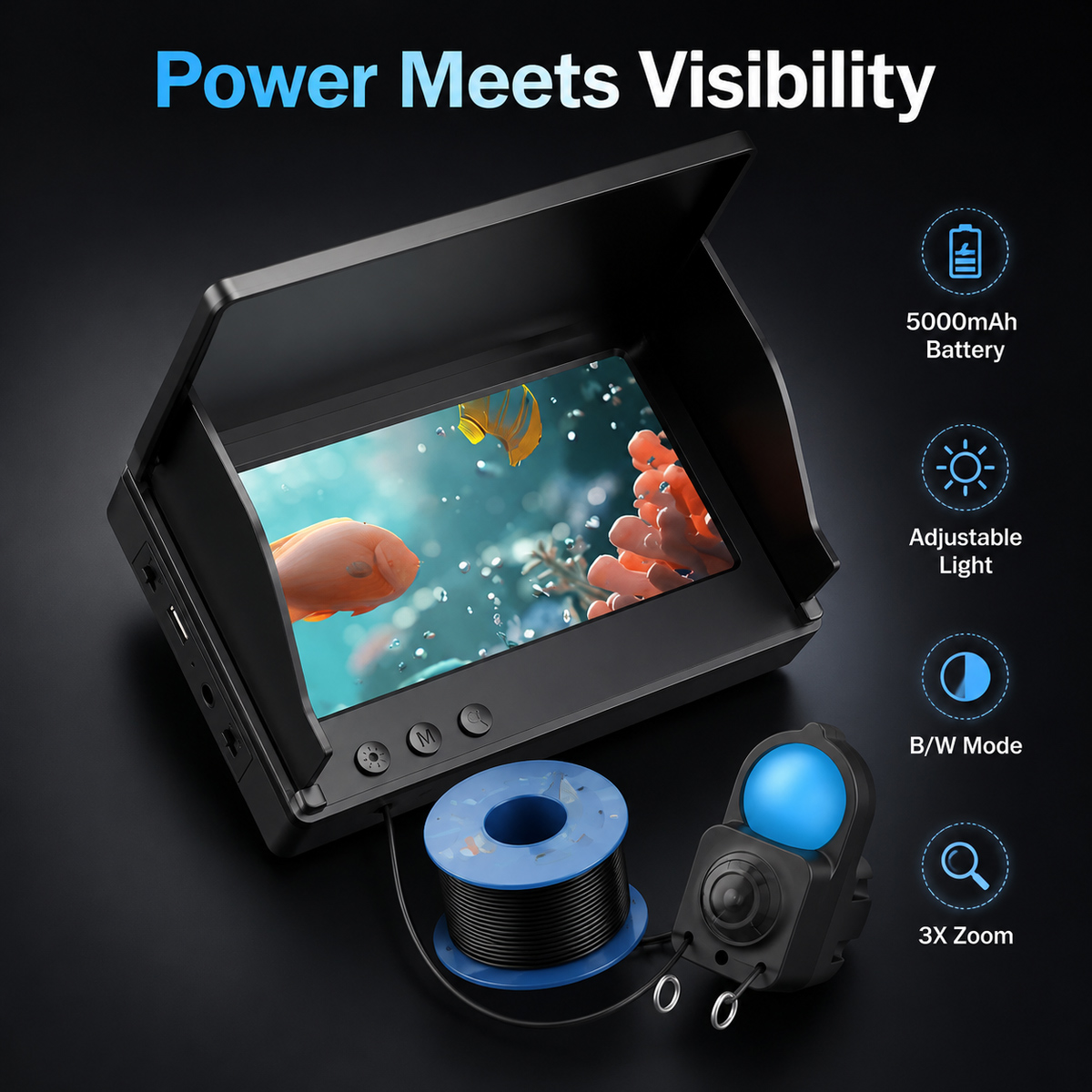 HD 수중 낚시 카메라 4.3인치 LCD 모니터 야간  - Underwater Fishing Camera 리뷰 및 가격