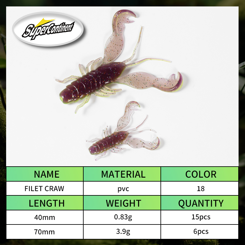 2023 슈퍼 대륙 필렛 크로우 미끼 퍼치 미끼 소프트 - Fishing Equipment Deals 리뷰 및 가격