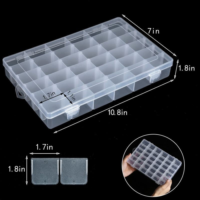 36 그리드 플라스틱 주최자 상자 보관 용기 비즈에 대 - Fishing Equipment Storage 리뷰 및 가격